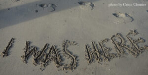 i was here written in the sand
